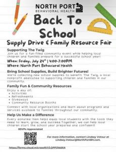 07/24 North Port Behavioral Health Back to School Supply Drive & Family Resource Fair