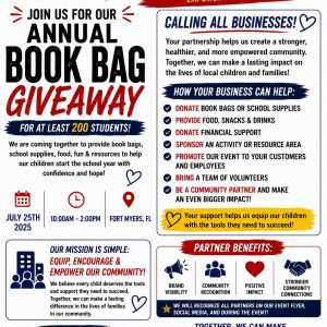 07/25 Miracle Movers Express Annual Bookbag Giveaway