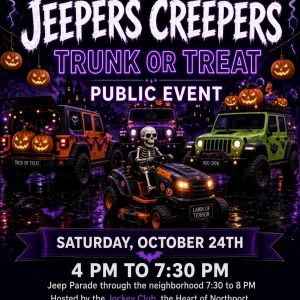 10/24 Jockey Club Jeepers Creepers Trunk or Treat